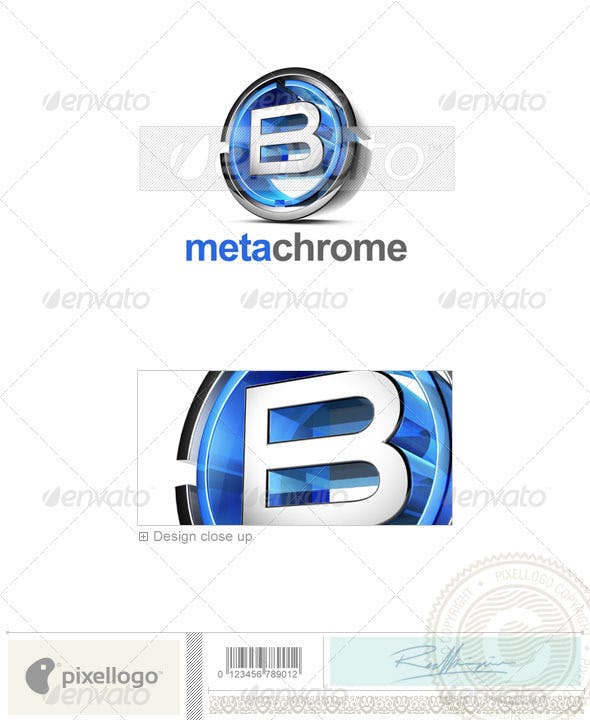 3D B Logo - B Logo - 3D-476-B by pixellogo | GraphicRiver
