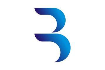 3D B Logo - letter B