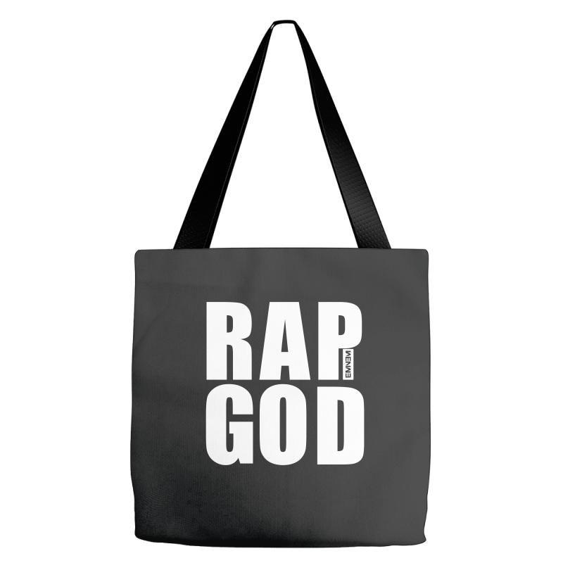 Rap God Logo - Custom Eminem Rap God Lyrics Uncensored Logo Tote Bags By Henz Art