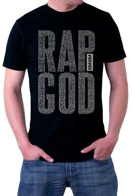 Rap God Logo - Gildan Eminem Rap God Lyrics Logo T Shirt Men Short Sleeve Funny-in ...