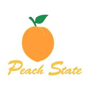 State of Georgia Peach Logo - Peach state georgia state states decals, decal sticker #9318