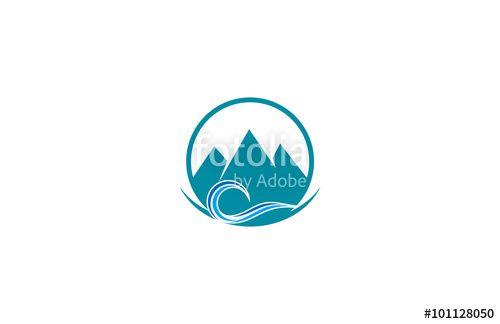Wave and Mountain Logo - mountain wave logomountain wave logo