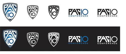 Wave and Mountain Logo - Brand New: Pac-10 does The Wave (and The Mountain)