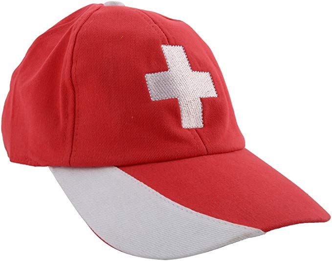Swiss Flag Logo - Bhadoria- Red Unisex Cap with Swiss flag logo: Amazon.in: Clothing