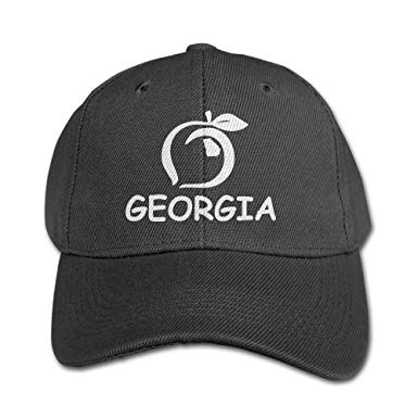 State of Georgia Peach Logo - Georgia Peach Logo State Gift Pride White Baseball Caps