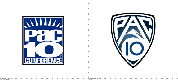 Wave and Mountain Logo - Brand New: Pac 10 Does The Wave (and The Mountain)