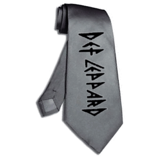 Def Leppard Band Logo - def leppard band logo Necktie silver grey neck tie