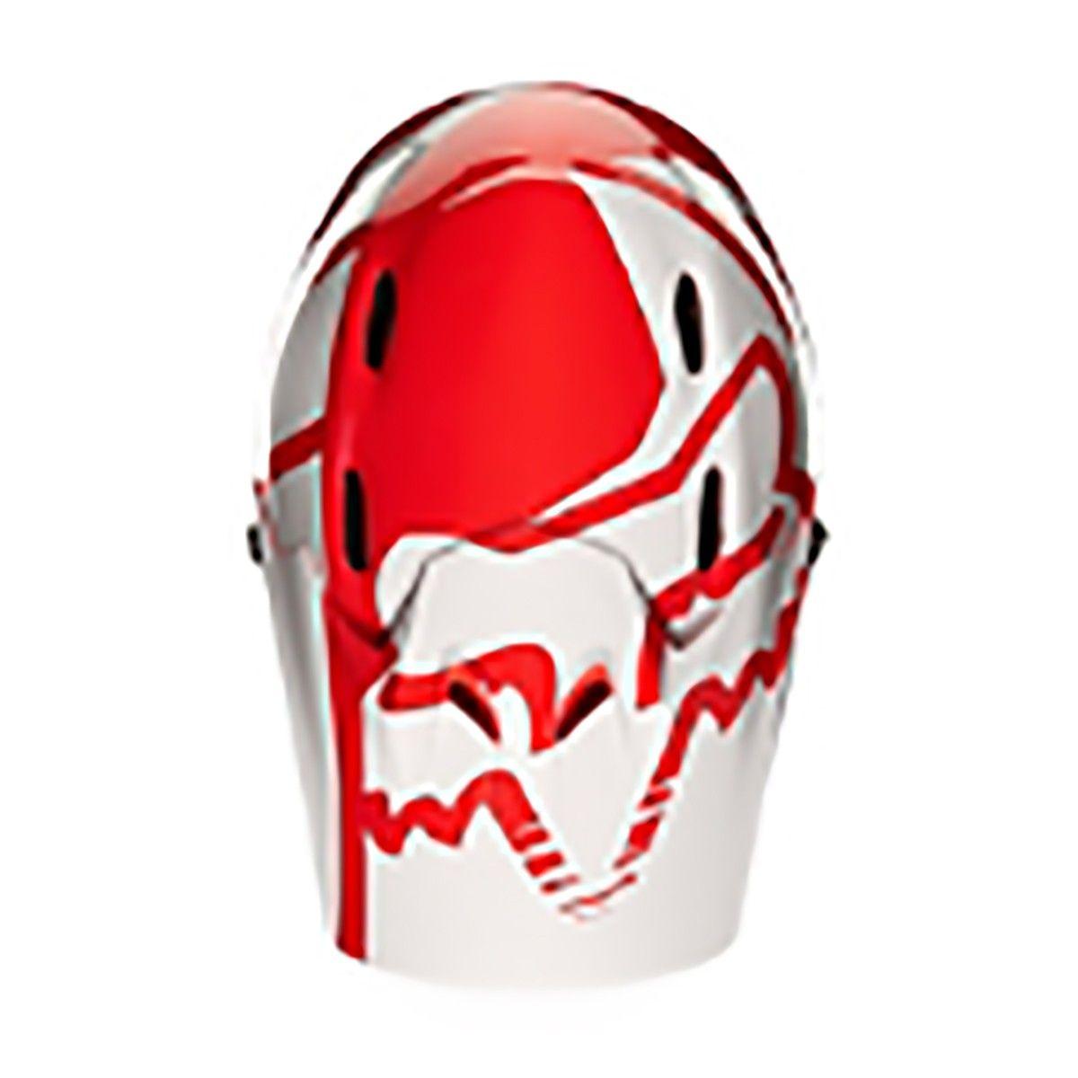 Red White Race Logo - Fox Rampage Race Full Face DH MTB Helmet Red White XL