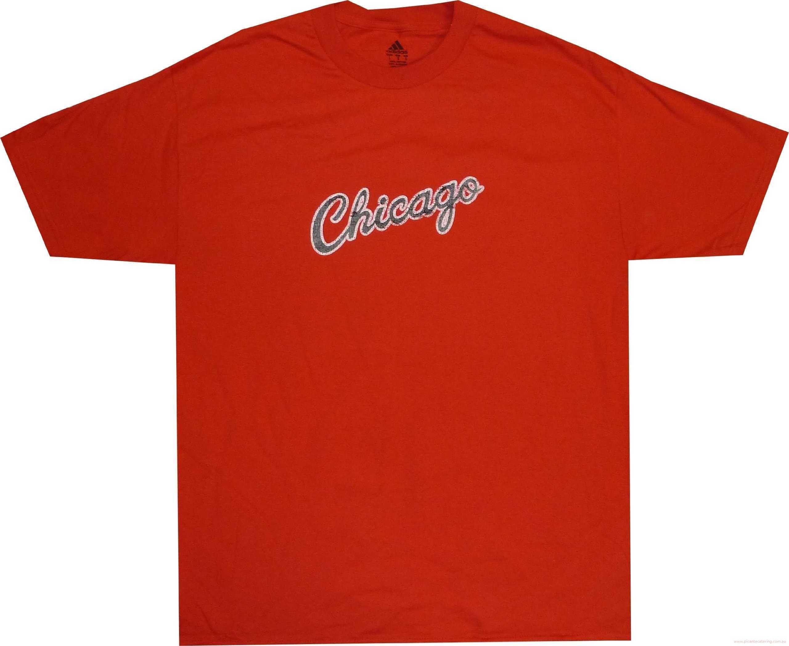 Red Cursive Logo - Many Colors Chicago Bulls Adidas Mens Cursive Logo Red T Shirt