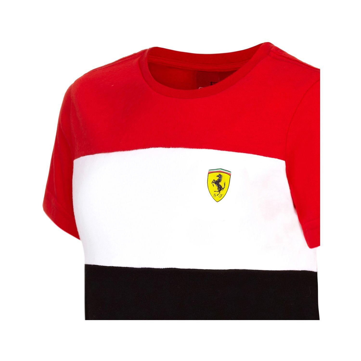 Red White Race Logo - Fan Wear Ferrari F1 Kids Race T Shirt Red White Black. Clothing \ T