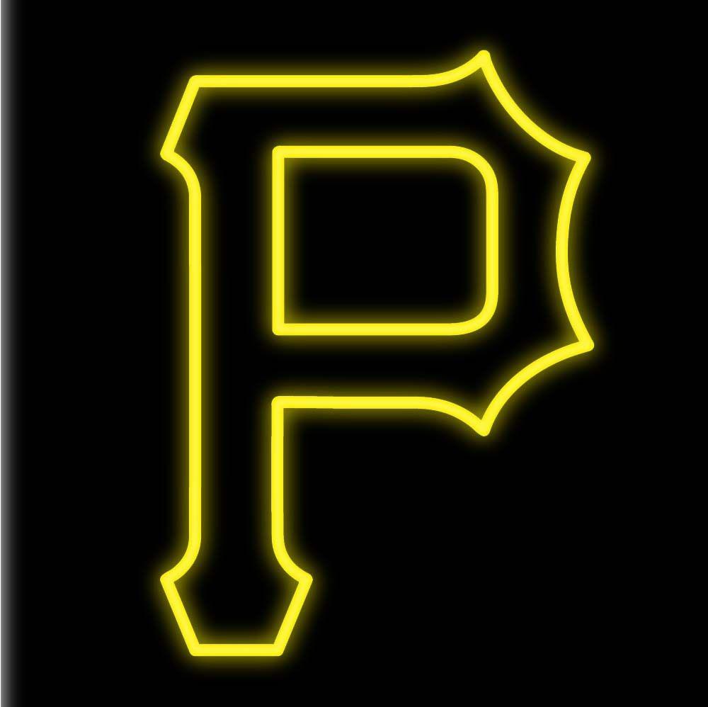 Pittsburgh Pirates P Logo - Pittsburgh Pirates P Logo MLB Neon Sign