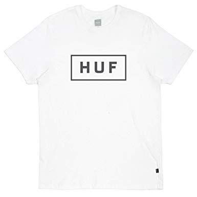 Popular White Bar Logo - HUF T-SHIRT REFLECTIVE BAR LOGO WHITE - M: Amazon.co.uk: Clothing