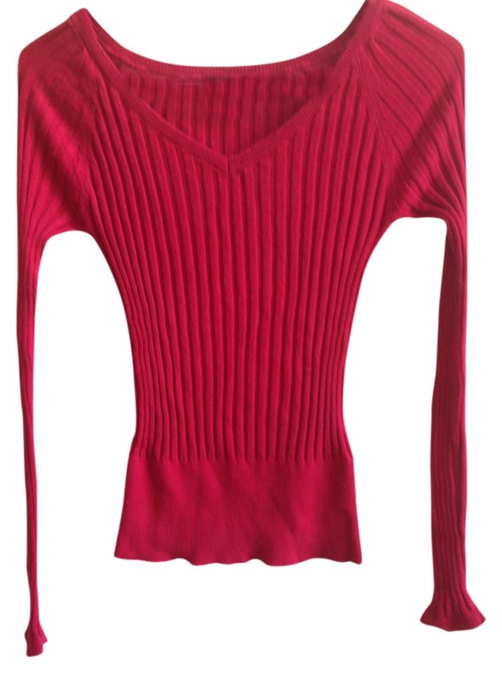 Guess the in Red V Logo - Guess Red Sweater