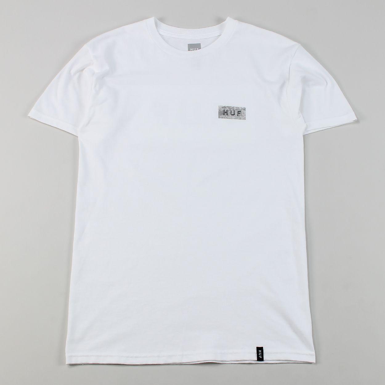 Popular White Bar Logo - Huf Worldwide Mens Concrete Bar Logo Short Sleeved T-Shirt White £24.38