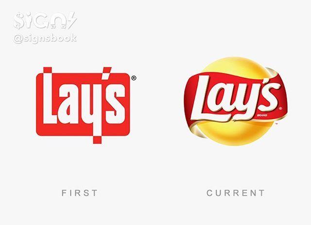 Lays Chips Logo - Famous Logos Then And Now: Lays Follow Tag your photo