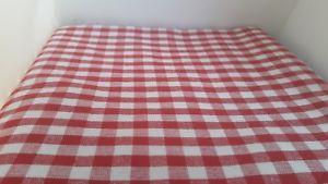 Red Checkered Square Logo - Gingham Tablecloth Cotton, Premium Quality, Red White Checkered ...