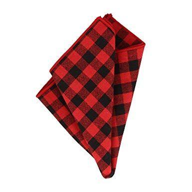 Red Checkered Square Logo - Snobbop Pocket Square Black Red Checkered handkerchief cavalier ...