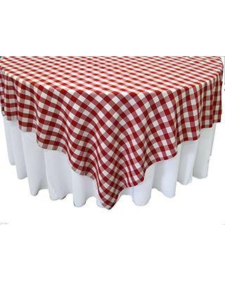 Red Checkered Square Logo - On Sale NOW! 15% Off LA Linen Poly Checkered Square Tablecloth, 90 ...
