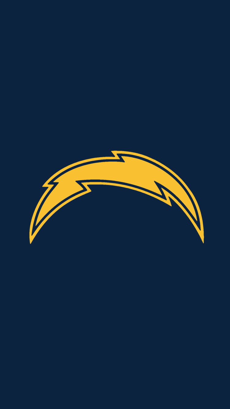 NFL Chargers Logo - Minimalistic NFL background (AFC West). NFL Mobile Wallpaper