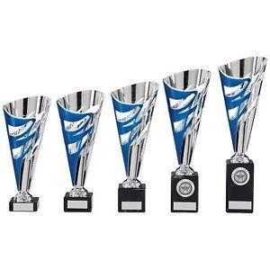 Modern Blue and Silver Logo - Blue/Silver Modern Cup 5 sizes Trophies Football Dance Sport Cups ...