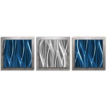 Modern Blue and Silver Logo - Amazon.com: Blue and Silver Metal Art 'Blue & Silver Essence ...