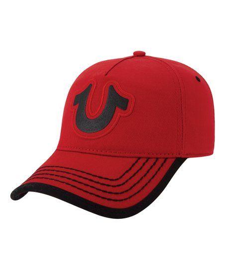 Red True Religion Horseshoe Logo - True Religion Red & Black Horseshoe Logo Baseball Cap