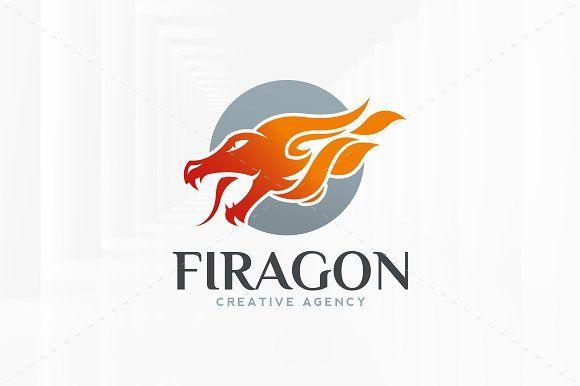 Fire Dragon Logo - Fire Dragon Logo Template ~ Logo Templates ~ Creative Market
