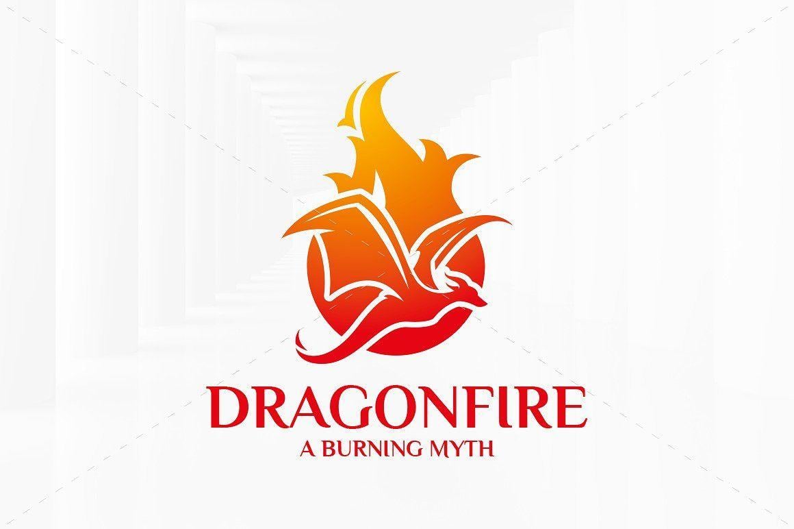 Fire Dragon Logo - Dragon Fire Logo Template ~ Logo Templates ~ Creative Market