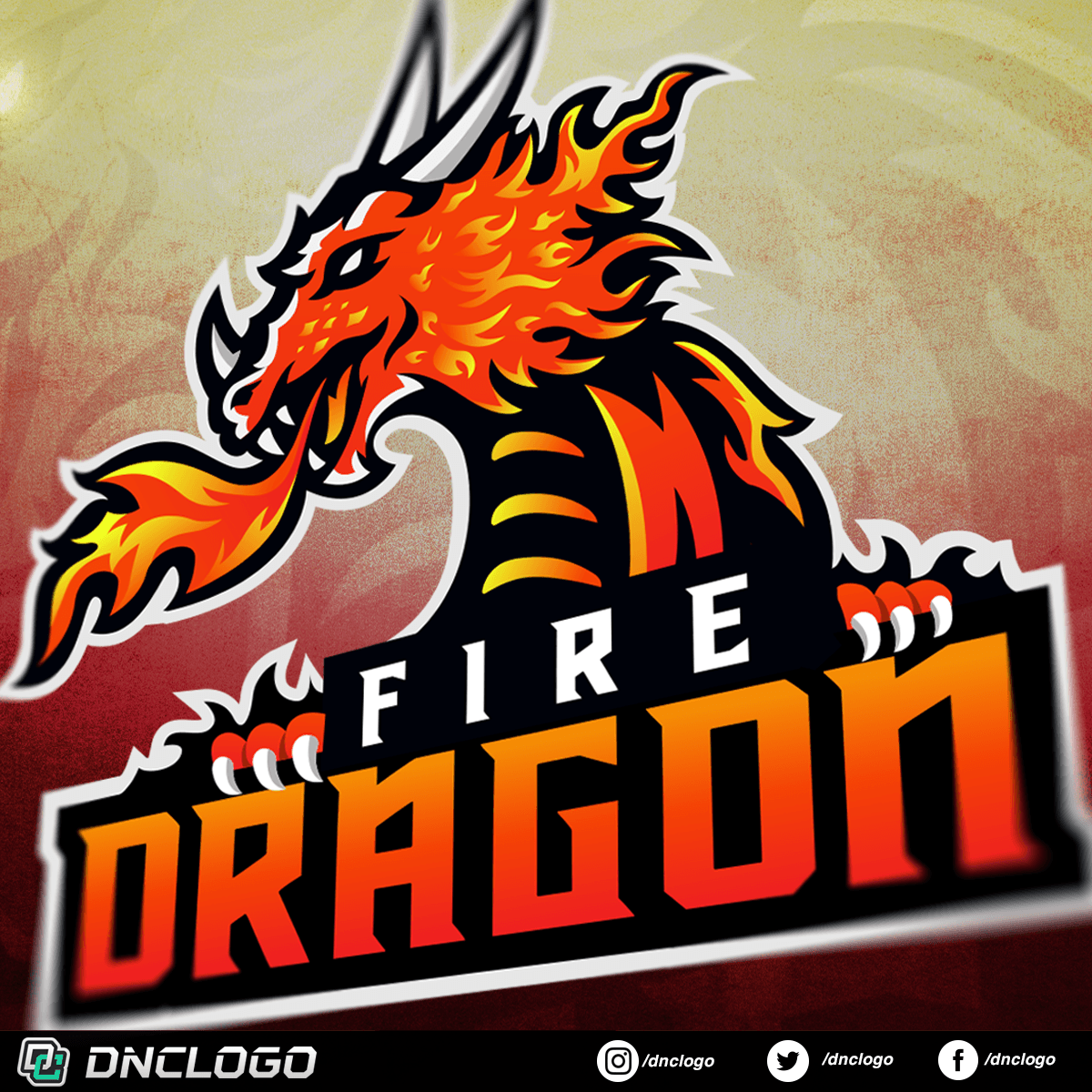 Fire Dragon Logo - Fire Dragon Logo available for SALE! The name can be edited ...