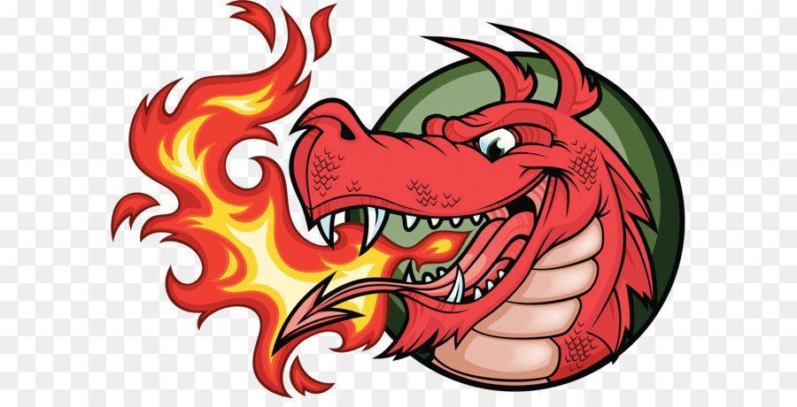 Fire Dragon Logo - Dragon Fire breathing Illustration - Dragon logo badge png download ...