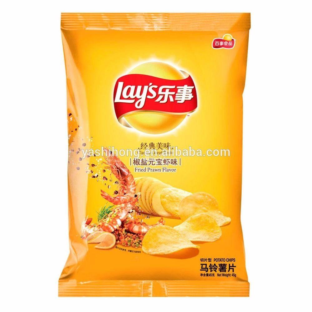 Lays Chips Logo - China Custom Printed Potato Lays Chip Zipper Plastic Bags With Logo