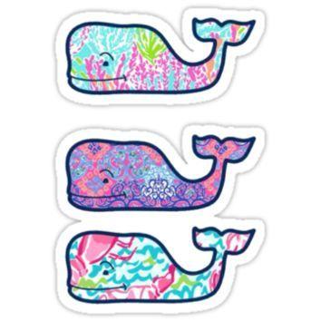 Vineyard Vines Whale Logo - Lilly Pulitzer Vineyard Vines Whale from Redbubble | STICKERZZ