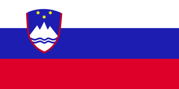 Red White and Blue Flag Logo - The Slovenia flag was officially adopted on June 24, 1991. Red ...