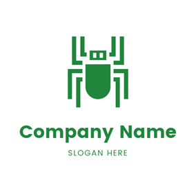 Green Spider Logo - Free Spider Logo Designs. DesignEvo Logo Maker