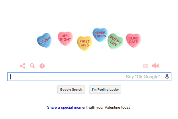 American Google Logo - Google Valentine's Day doodle features 