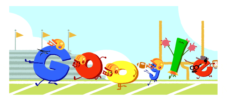 Football Google Logo - Google Gameday Doodle Kickoff