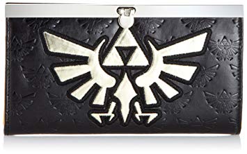 Black and Gold Bird Logo - NINTENDO LEGEND OF ZELDA Girls Wallet with Gold Bird Logo, Black ...