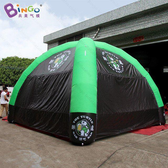 Green Spider Logo - Free shipping 7 meters inflatable dome tent with 4 pillars ...