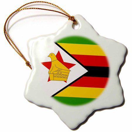 Black and Gold Bird Logo - 3DRose Flag of Zimbabwe green yellow red black stripes