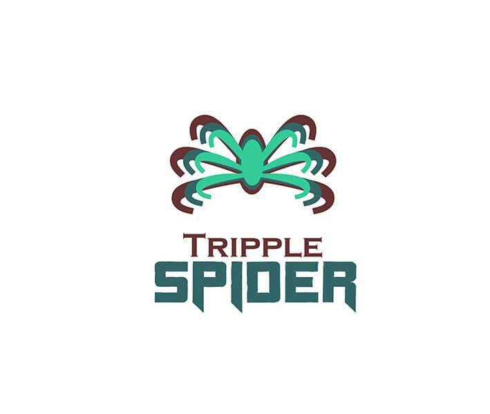 Green Spider Logo - Tripple Spider Logo | Logo Design - Brannet Market | Logos, Logo ...