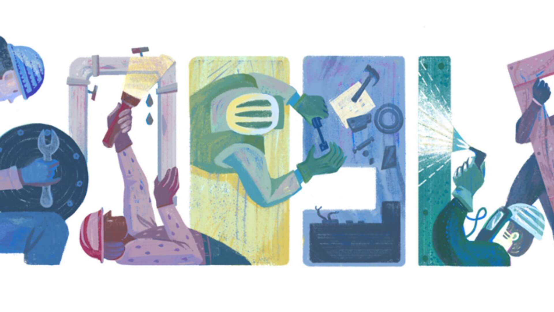 American Google Logo - Labor Day Google doodle marks holiday honoring the American ...