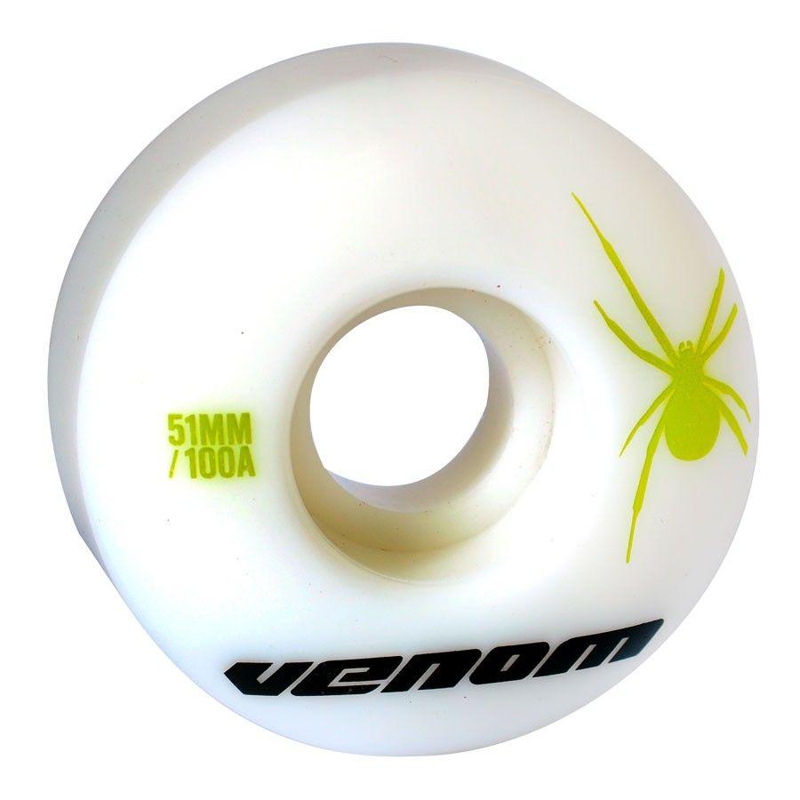 Green Spider Logo - Venom Spider Logo 51mm Skateboard Wheels - Green - Skatewarehouse.co.uk