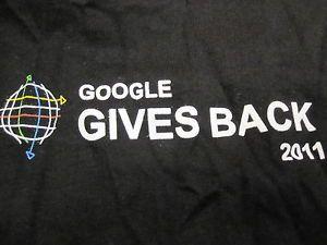 American Google Logo - GOOGLE logo Employee T-SHIRT Black Medium Volunteer tee American ...