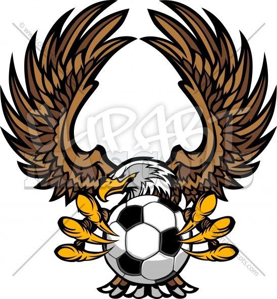 Cartoon Eagle Logo - Soccer Eagle Clipart Graphic Vector Cartoon