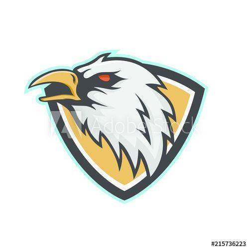 Cartoon Eagle Logo - Eagle vector logo mascot animal logotype illustration emblem