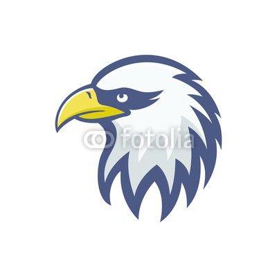Cartoon Eagle Logo - Eagle vector logo mascot animal logotype illustration emblem