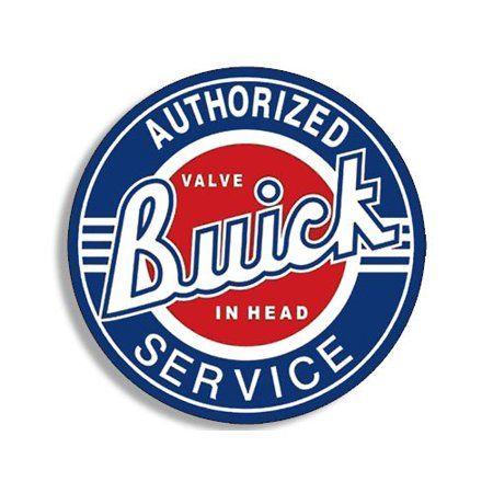 Vintage Buick Logo - Round Vintage BUICK Service Sticker (gas gasoline logo old rat rod ...