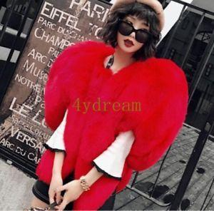 CH Fashion and Clothing Logo - Womens Red Heart Faux Fur Waistcoat Winter Warm Coat Christmas Gift ...