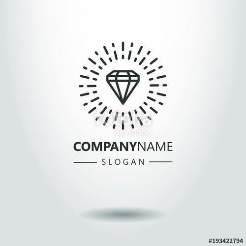 White Diamond Logo - Black And White Diamond Logo With Rays Stock Image And Royalty Free