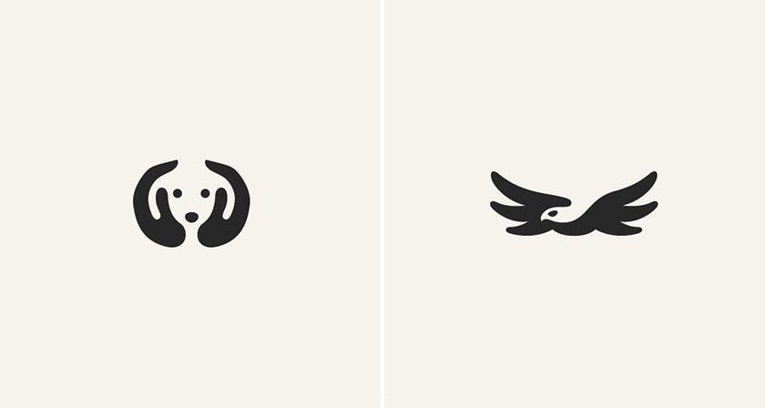Black and White Animal Logo - 10 Clever Animal Logos Created With Negative Space